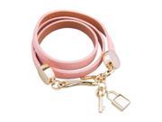 Multilayer Three Circle Genuine Leather Wrap Bracelet 18K Gold Plated Gold