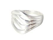 Silver Plated Water Ripples Hollow Finger Ring Unisex