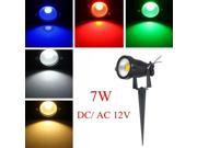 7W IP65 LED Flood Light With Rod For Outdoor Landscape Garden Path AC DC12V White