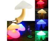 LED Auto Light controlled Sensor Mushroom Lamp Bedside Night Light AC110V 250V Yellow