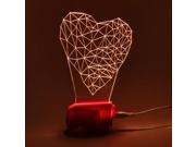 3D LED Heart Lighting Atmosphere Lamp USB Plug Night Lamp LED Table NightÂ Light For Gift Blue