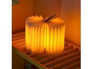Portable Folding Flip Book Lamp USB LED Bedside Night Light Origami Book Decoration Yellow