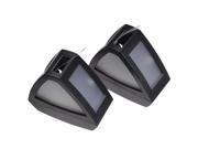 Automatically Solar Power Two LED Garden Security Lamp Outdoor Waterproof Light Warm White