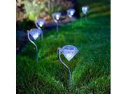 LED Solar Powered Diamond Lawn Light Pathway Garden Stake Lamp