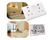 Dual 2 Port UK Wall Charger Dock Station Socket Power Outlet Panel Plate