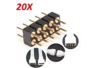 20X Black 10pin Male Connector For Horse Race SMD5050 LED Strip Light Connect