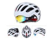 Basecamp Bike Bicycle Cycling Riding Helmet MTB Riding Helmet With 3 Goggles White