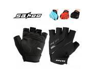 SAHOO Outdoor Bike Tactical Breathable Sport Cycling Half Finger Gloves Bicycle Gloves Red L