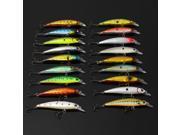 Minnow Fishing Lures Crank Bait with Hooks Bass Fishing Lure Bait Multicolor