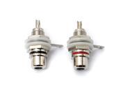 2pcs Silver Plated RCA Panel Chassis Socket Female Jack Connectors for Phono
