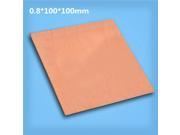 1pc 99.99% Pure Copper Metal Safe Using Sheet Plate 0.8mm*100mm*100mm