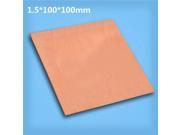 1pc 99.99% Pure Copper Metal Safe Using Sheet Plate 1.5mm*100mm*100mm