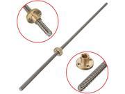 500mm Lead Screw 8mm Thread 2mm Pitch Lead Screw with Copper Nut