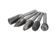 5pcs 12MM Head Tungsten Carbide Rotary Point Burr Die 6mm Shank For Rotary Drill
