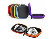 6 Colors Bank Book Pocket EVA Multi Function Earphone Case Earbuds SD Card Micro USB Cable Box Digital Package Blue