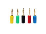 5pcs 5 Colors 2mm Banana Plug Jack For Speaker Amplifier Multimeter Test Probes Connector