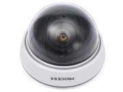 1500B Dummy Simulation Dome Camera Surveillance CCTV Security w Flashing Red LED Light