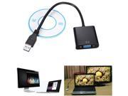 USB 3.0 To VGA 1920 x 1080p Multi Display Video Graphic External Cable Adapter For Win XP 7 8