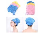 5 Colors Bowknot Soft Water Absorption Hair Dry Hair drying Shower Towel Cap Hat 5