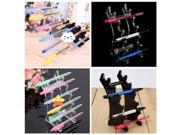 Detachable Nail Art Makeup Brush Pencil Display Holder Stand Organizer Black