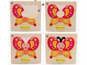 Baby Kid Children Lovely Animal Fruit Vehicle Wooden Early Learning Educational Puzzle Toy Butterflies