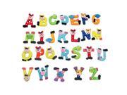 26pcs Baby Kid Child Wooden Cartoon Alphabet ABC XYZ Magnets Educational Toy