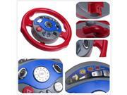 Kids Back Window Seat Toy Car Steering Wheel Game Horn Electronic Sounds Light