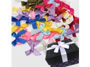 50pcs Silk Ribbon Bows Bow Bowknots Ribbon Party Gift Decoration Craft DIY Gift Pink