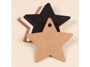 100pcs Five Star Kraft Paper Label Wedding Party Favor Gift Card Labels Tags Brown