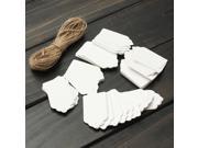 100pcs Scallop Kraft Paper Label Party Wedding Gift Name Cards Tags Hand Draw Name Card White