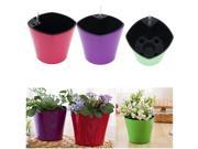 Gardening Automatic Irrigation Watering Pots Plastic Cultivated Flower Pot Pink