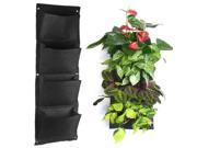 4 Pockets Wall mounted Hanging Planter Indoor Outdoor Plant Grow Bag