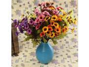 7 Colors Artificial Sunflowers Silk Daisy Simulation Flower Bouquet Home Décor Purple