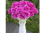 10Pcs Sunbeam Artificial Flower Mum Gerber Daisy Bridal Bouquet Silk Wedding Party Flowers Pink