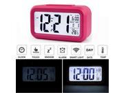 LED Digital LCD Alarm Clock Time Calendar Thermometer Snooze Backlight Blue