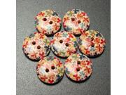 10pcs Colorful Round Wooden Buttons DIY Sewing Crafts Clothing Craft
