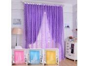 100*210cm Flower Printed Floral Voile Tulle Window Curtain Sheer Window Screen Blue