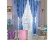 100 x 200cm Bubble Tulle Voile Balcony Door Window Curtain Sheer Drape Panel Blue