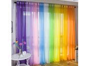 140x245cm Pure Color Sheer Curtain Balcony Bedroom Terylene Bay Window Curtain Khaki