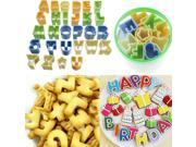 28Pcs Plastic Alphabet Letter Cake Biscuit Baking Mould Fondant Cookie Cutters