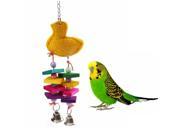 Pet Bird Loofah Bites Chew Toy Swing Toy Parrot Cage Wooden Toys With Bells