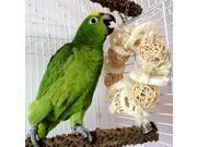 Loofahs Parrot Bird Wooden Chew Toy Parrot Bites Swing Cages Toys