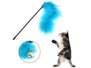 Pet Cat Turkey Feather Teaser Cat Toy Teaser With Bell