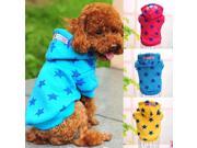 Pets Dog Cat Puppy Teddy Hoodie Sports Apparel Stars Coat Clothes Clothing Rose Red S