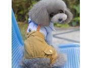 Puppy Teddy Dog Clothes Suit Tuxedo Bow Overalls Pet Jumpsuit Coat Jacket Outfit Blue S
