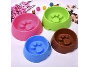 Plastic Cat Puppy Dog Bowl Pet Slow Eating Feeder Food Drink Feed Bloat Dish Pink S