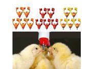 10Pcs Chicken Nipple Water Drinker Watering Poultry Feeder 360Â° Angle