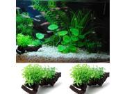 Aquarium Fish Tank Artificial Aquatic Grass Wood Rockery Decoration
