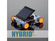 Solar Power Battery Hybrid Golden Wheels Mini DIY Car