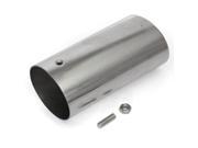 Car Chrome 70mm 2.75 Inch Straight Tail Exhaust Pipe Rear Muffler Tip End Trim Oval